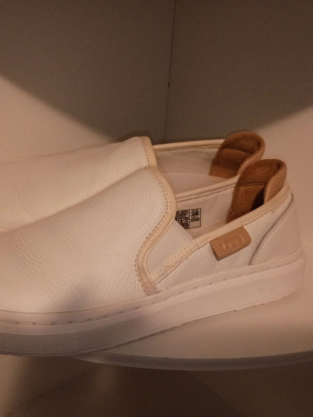 UGG Men's Slip-On Loafers in White and Tan